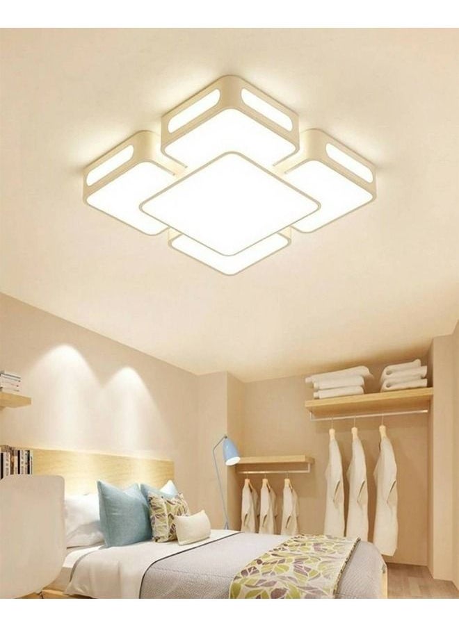 fashionhome تصميم حديث مربع الشكل LED أكريليك للسقف وجهاز تحكم عن بعد قابل للتعديل مصباح خافت  - Image 4