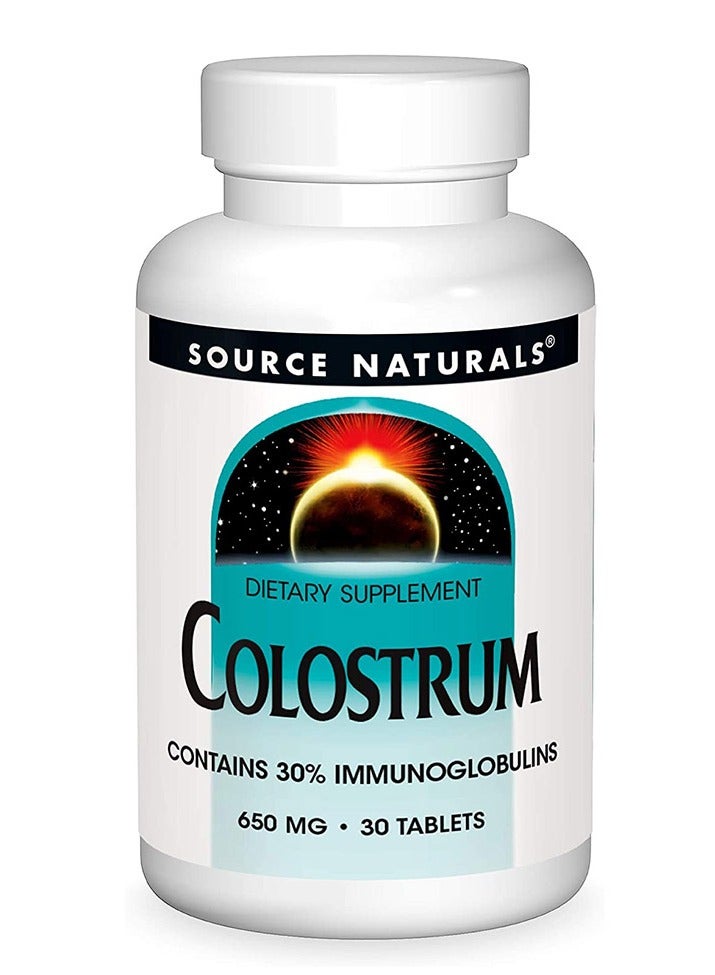Source Naturals Source Naturals Colostrum, 650 mg, 30 Tablets 