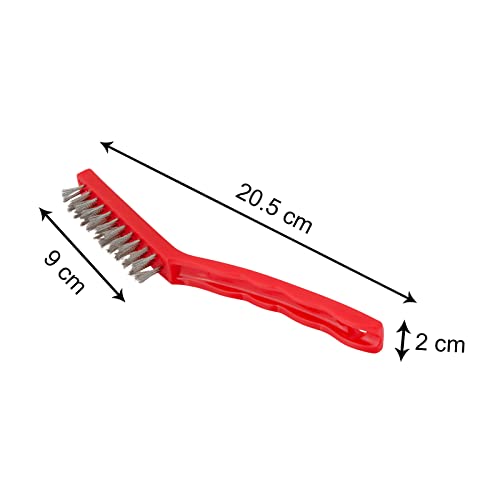 Freshome Cleaning Medium 8.25 inch Wire Brush Set of 3 for utensils / hard substances / metal / acid wash / metal bristles 3 pc Pack - Image 5