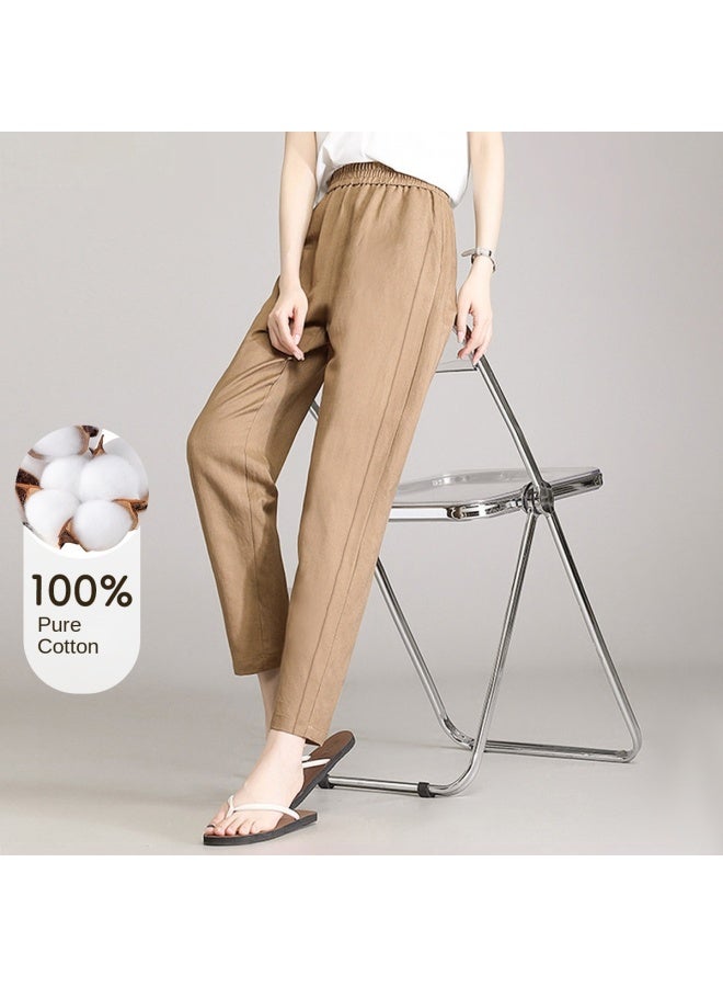 XINYANG Women's Casual Pants 2025 Summer Straight Leg Versatile Loose Cropped Trousers Harem Carrot Pants - Image 2
