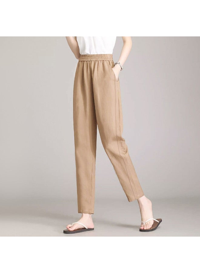 XINYANG Women's Casual Pants 2025 Summer Straight Leg Versatile Loose Cropped Trousers Harem Carrot Pants - Image 3