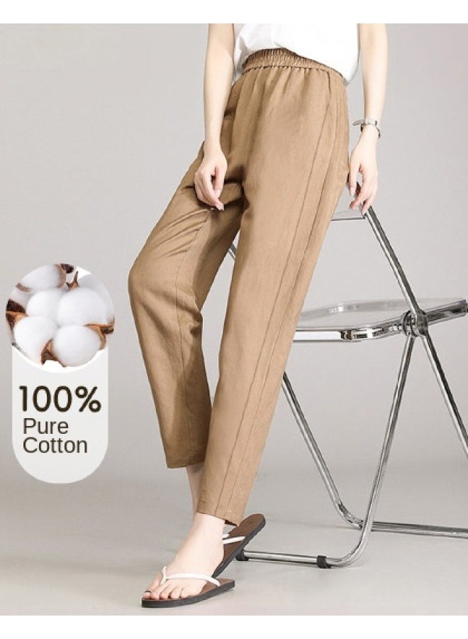 XINYANG Women's Casual Pants 2025 Summer Straight Leg Versatile Loose Cropped Trousers Harem Carrot Pants - Image 1