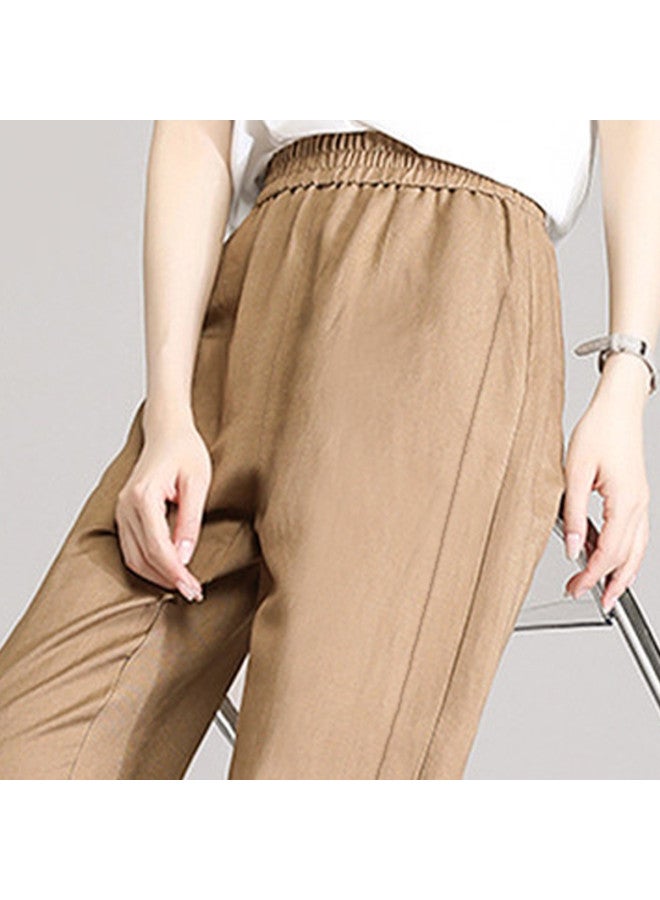 XINYANG Women's Casual Pants 2025 Summer Straight Leg Versatile Loose Cropped Trousers Harem Carrot Pants - Image 4