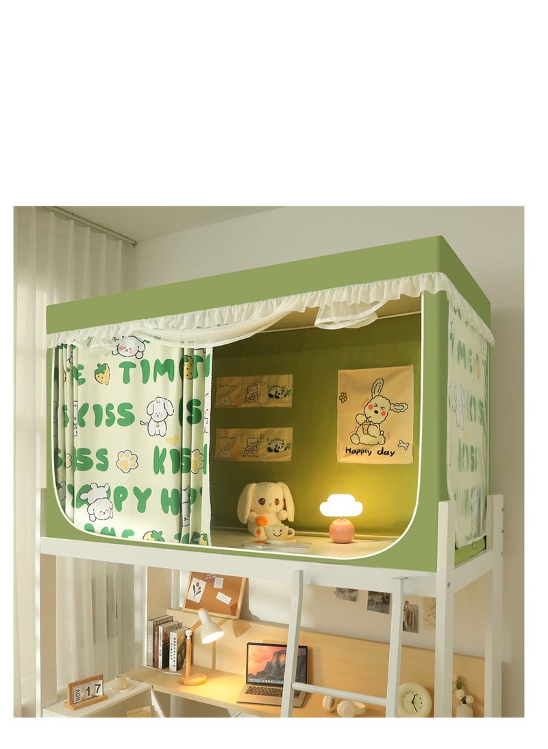 Y&D خيمة مظلة السرير ستارة تعتيم ستارة خيمة سرير فردية ستارة تظليل قماشية للطلاب مظلة سرير ناموسية نوم الطلاب حماية الخصوصية - Image 1