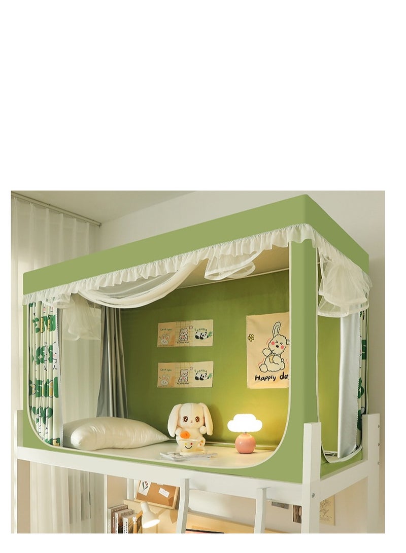 Y&D خيمة مظلة السرير ستارة تعتيم ستارة خيمة سرير فردية ستارة تظليل قماشية للطلاب مظلة سرير ناموسية نوم الطلاب حماية الخصوصية - Image 2