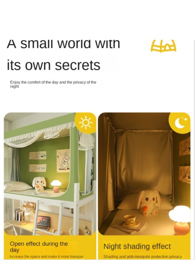 Y&D خيمة مظلة السرير ستارة تعتيم ستارة خيمة سرير فردية ستارة تظليل قماشية للطلاب مظلة سرير ناموسية نوم الطلاب حماية الخصوصية - Image 4