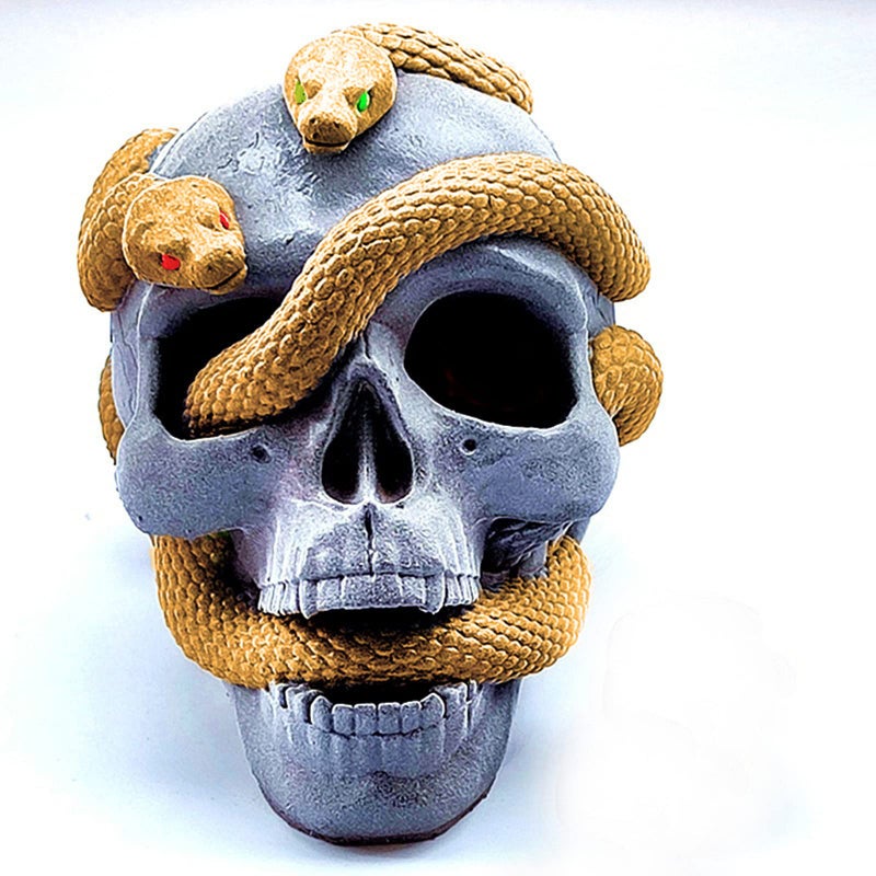 Anktily Snake Skull Silicone Candle Soap Mold Fondant Cake Chocolate Candy Moulds DIY Plaster Resin Clay Molds