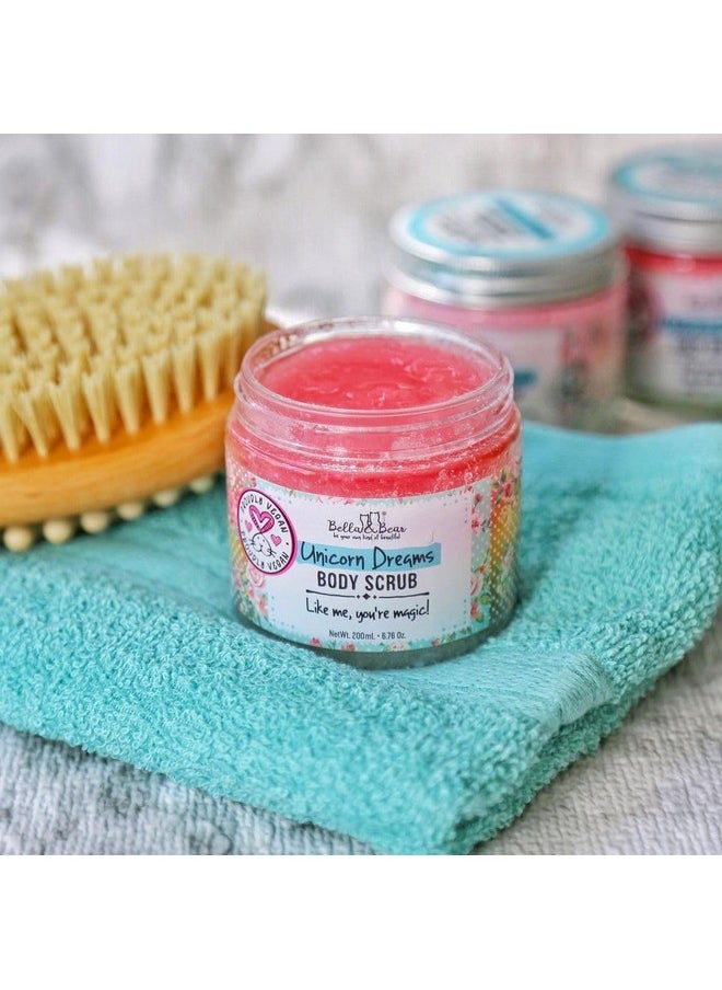 Bella and Bear Bella and Bear Unicorn Dream Body Scrub Skin Care Exfoliating Body Wash - Cruelty-Free, Paraben Free, Vegan-Friendly Sugar Scrub with mango & pineapple with a hint of vanilla  - Image 2