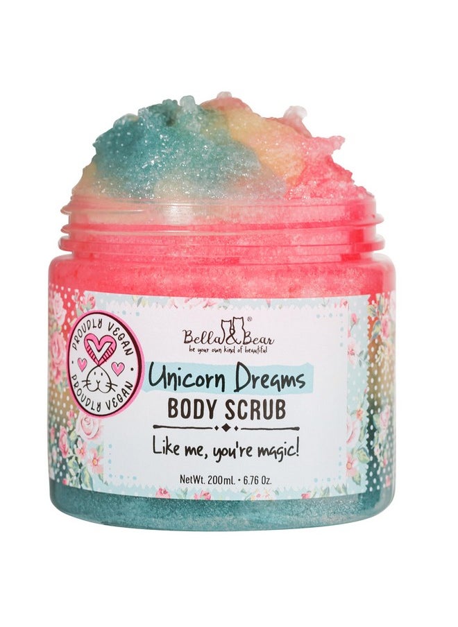 Bella and Bear Bella and Bear Unicorn Dream Body Scrub Skin Care Exfoliating Body Wash - Cruelty-Free, Paraben Free, Vegan-Friendly Sugar Scrub with mango & pineapple with a hint of vanilla  - Image 1
