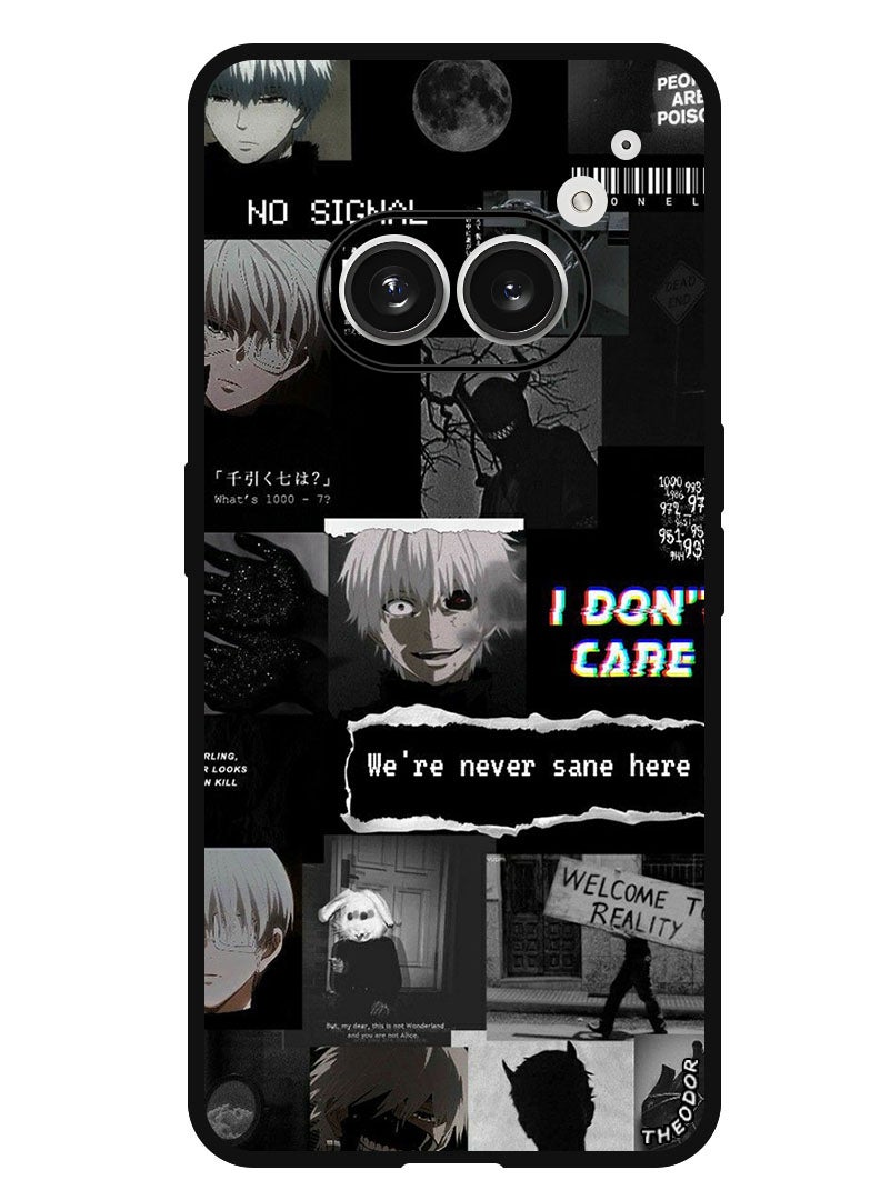 Theodor Protective Case Anti Scratch Shock Proof Bumper Cover For Nothing Phone (2a) We're Never Sane Here - Image 1