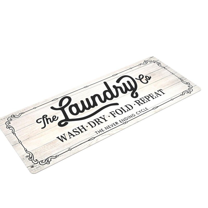 Pauwer Farmhouse Laundry Room Rug Runner 20 ""X59 "" Non Slip Laundry Rugs and Mats for Laundry Room Decor Washable Runner Rugs for Kitchen Floor Laundry Room Bathroom Hallway Entryway Area Rugs - Image 4