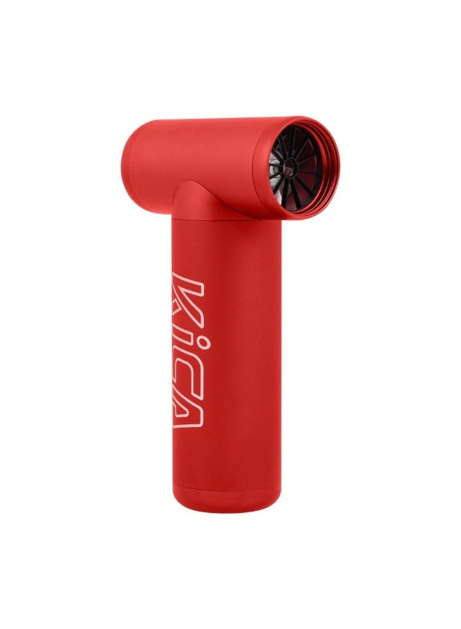 KiCA Portable Fan Red, 86000 RPM High-Speed Air Blower, 11.5 m/s Airflow, Lightweight Compact Design, Manual & Power Modes, Multi-Purpose Dust Cleaner, Dryer & Inflator - Image 3