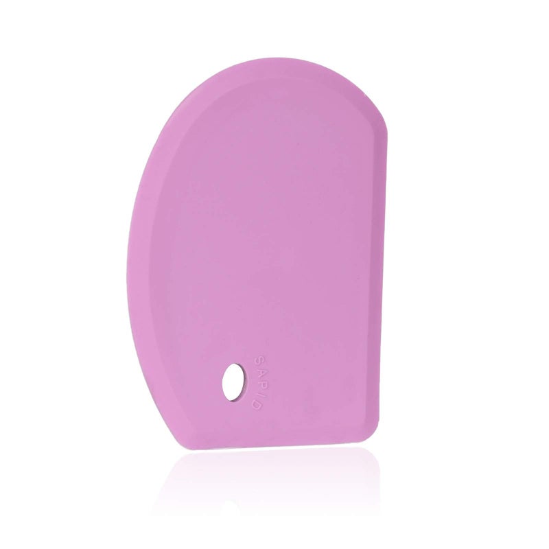 Sapid Silicone Bowl Scraper Flexible Curved Edge 59843 Food Grade Bench Dough Scraper for Baking Sourdough Bread Cake Fondant Icing Heat Resistance Kitchen Dish Pan Scrapers 1 Purple