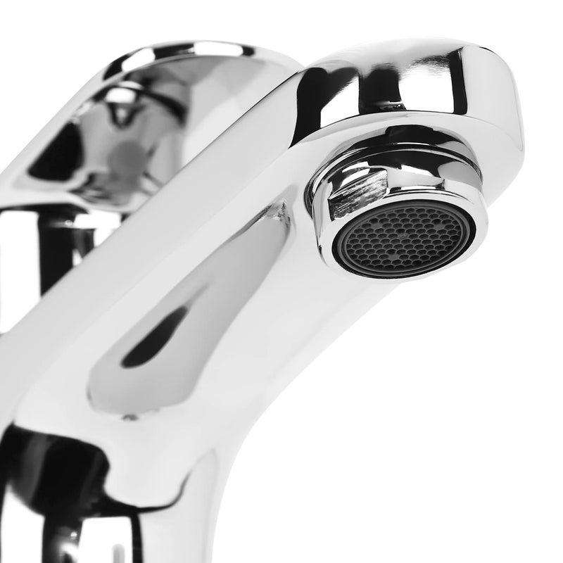 Hindware Italian Collection F340011CP Elegance Single Lever Hot and Cold Basin Mixer Brass with Chrome Finish - Image 5