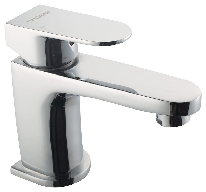 Hindware Italian Collection F340011CP Elegance Single Lever Hot and Cold Basin Mixer Brass with Chrome Finish - Image 1