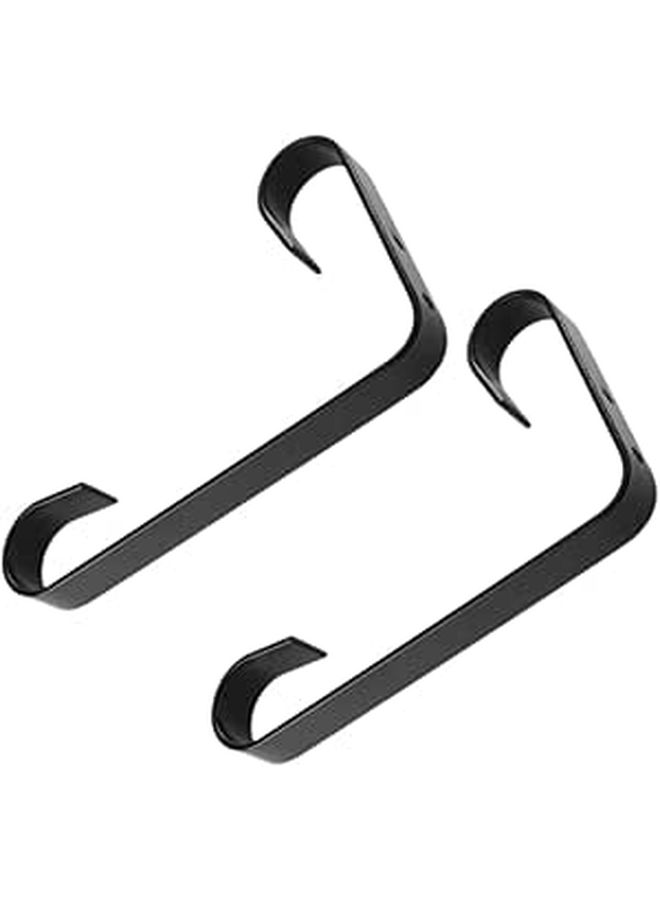 2Pcs Iron Wall Hooks For Hanging Plants Lanterns Planter Hanger Bracket Wall Mounted Black Garden Decor - Image 1