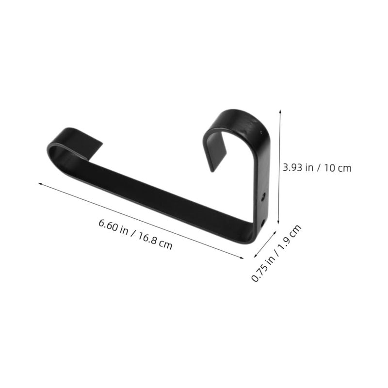 2Pcs Iron Wall Hooks For Hanging Plants Lanterns Planter Hanger Bracket Wall Mounted Black Garden Decor - Image 4