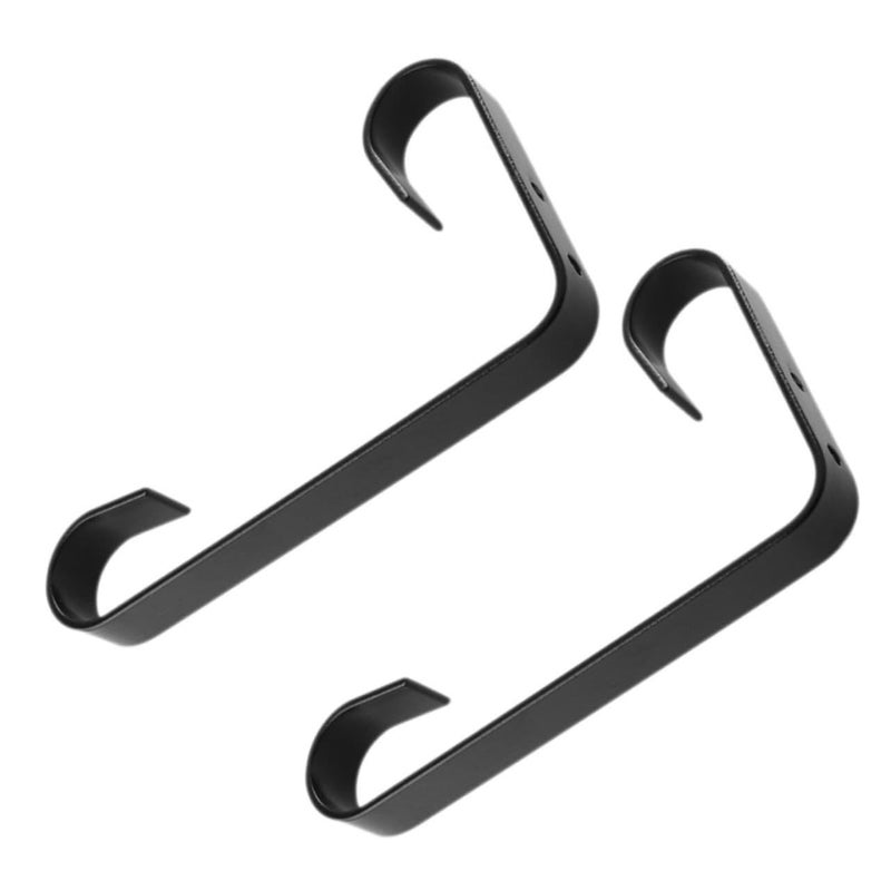 2Pcs Iron Wall Hooks For Hanging Plants Lanterns Planter Hanger Bracket Wall Mounted Black Garden Decor - Image 2