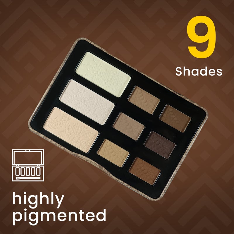 Ccolor Cosmetics - Matte Natural, 9-Color Eyeshadow Palette Matte Finish, Highly Pigmented Eye Shadow Makeup, Long-Wearing Eye Palette, Eye Makeup Kit with Easy-to-Blend Neutral Shades - Image 2