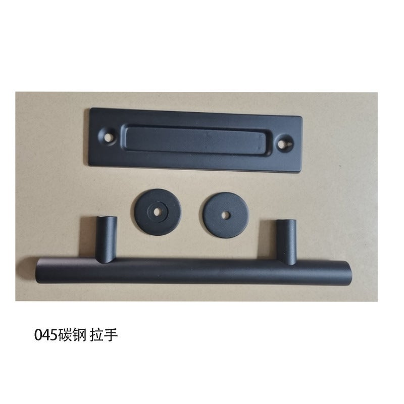 Barn Door Handle: 2 Black Round Double-Sided Sturdy Durable Handles - Simple Design For Easy Operation For Wooden Barn Doors Sliding Doors - Image 5