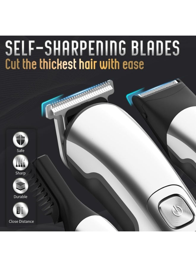 ماكينة تشذيب اللحية للرجال، ماكينة حلاقة كهربائية مقاومة للماء للأنف والجسم والوجه والشارب، مجموعة أدوات العناية الشخصية اللاسلكية، هدايا للرجال والأزواج والآباء - Image 4