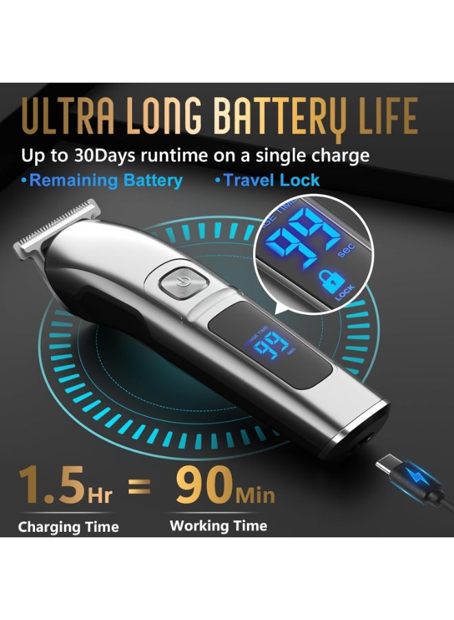 ماكينة تشذيب اللحية للرجال، ماكينة حلاقة كهربائية مقاومة للماء للأنف والجسم والوجه والشارب، مجموعة أدوات العناية الشخصية اللاسلكية، هدايا للرجال والأزواج والآباء - Image 5