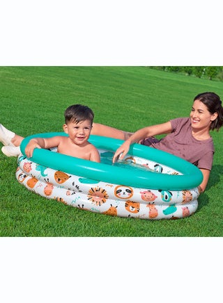 Bestway, 40" x H10"1. x H25cm Safari Pals Kiddie Pool Inflatable Outdoor Water Play Toy for Kids and Families, Durable Premium Quality Material, Easy Inflate and Deflate Design, Pool Beach Garden Summer Fun Activity, 02m - view 4