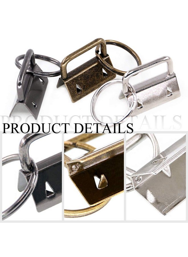 Swpeet 36 Sets 1" 25mm 3 Colors Key Fob Hardware with 1Pcs Key Fob Pliers, Glass Running Pliers Tools with Jaws, Studio Running Pliers Attach Rubber Tips Perfect for Key Fob - Image 5