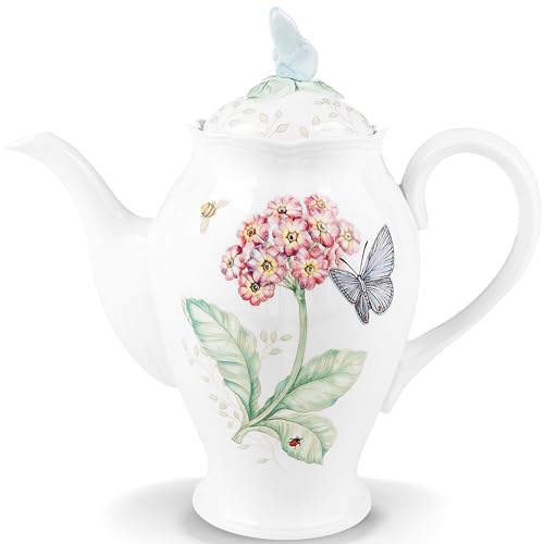 Lenox Butterfly Meadow Coffee Pot with Lid White