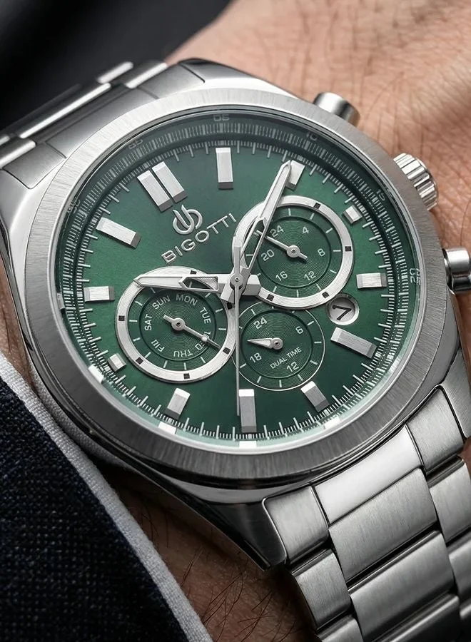 BIGOTTI Bigotti - Quotidiano Men Watch | Stainless SteelBrass Case | Analog | Round Dial | Mineral Glass | Japanese Quartz | Water Resistant 50 Meters