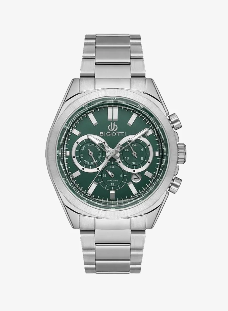 BIGOTTI Bigotti - Quotidiano Men Watch | Stainless SteelBrass Case | Analog | Round Dial | Mineral Glass | Japanese Quartz | Water Resistant 50 Meters