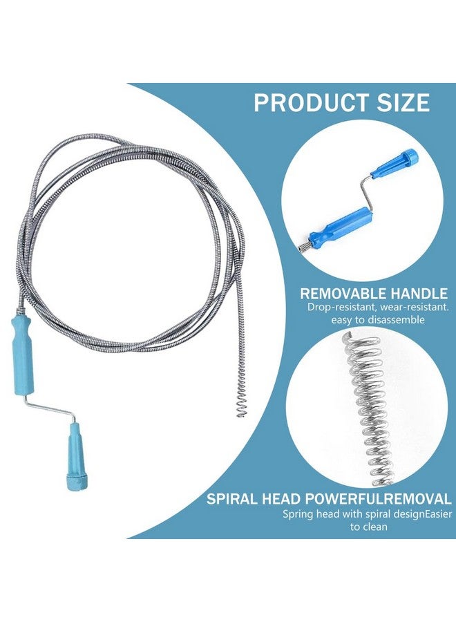 HASTHIP HASTHIP® 9.8ft Stainless Steel Drain Cleaner Tool, Spiral Spring Pipe Design, Sink & Tub Drain Dredge Tool, Sewer Cleaning Tool for Bathroom, Kitchen & Toilet - Image 3