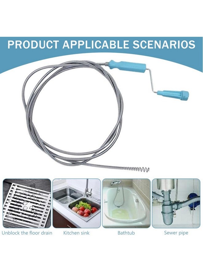 HASTHIP HASTHIP® 9.8ft Stainless Steel Drain Cleaner Tool, Spiral Spring Pipe Design, Sink & Tub Drain Dredge Tool, Sewer Cleaning Tool for Bathroom, Kitchen & Toilet - Image 4
