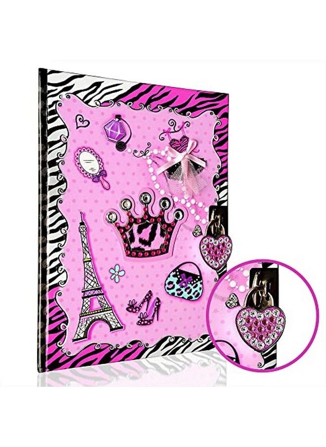 Smitco - 8 To 12 Year Old Girls Gift Idea Girls Diary With Lock & Key ; Pink Rhinestone Kids Journal ; Tween Girl Secret Diary Notebook With 150 Lined Sheets & 2 Keys - Image 1