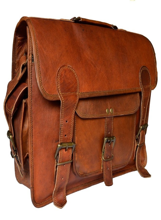 Madosh Mens DSLR Camera Lens Case Bag Shoulder Crossbody Genuine Leather Photographer's Brown Messenger - Image 1