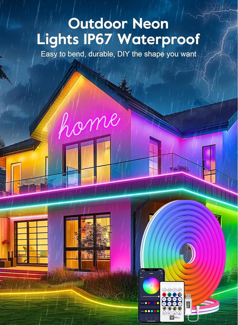 MODI 5M Neon LED Strip Light RGB Rope – App & Remote Control, Music Sync, Waterproof Flexible Decorative Lighting for Home & Gaming - Image 2