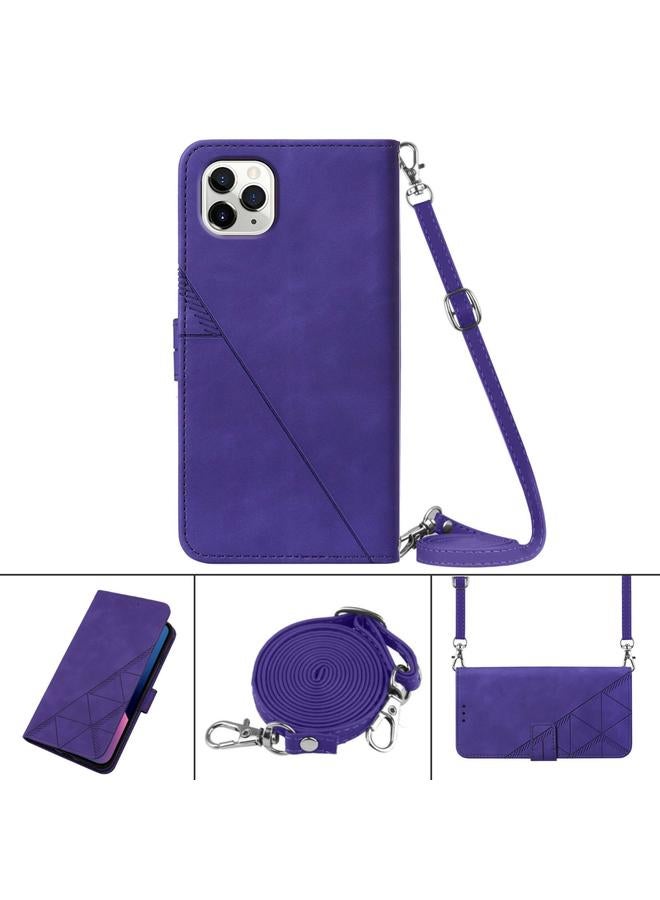 S-TOP Case For iPhone 11 Pro Crossbody 3D Embossed Flip Leather Phone Case - Image 3