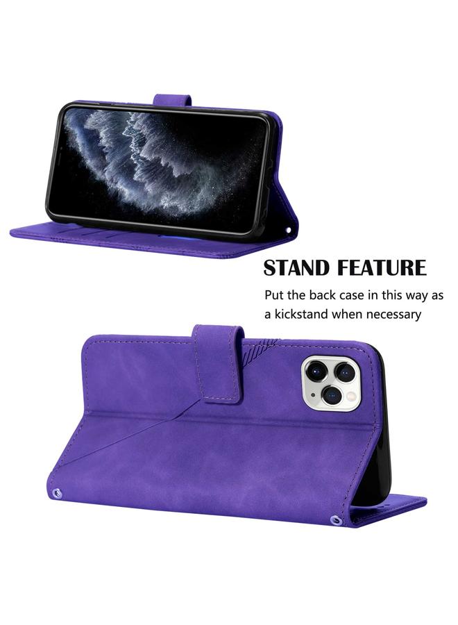 S-TOP Case For iPhone 11 Pro Crossbody 3D Embossed Flip Leather Phone Case - Image 5