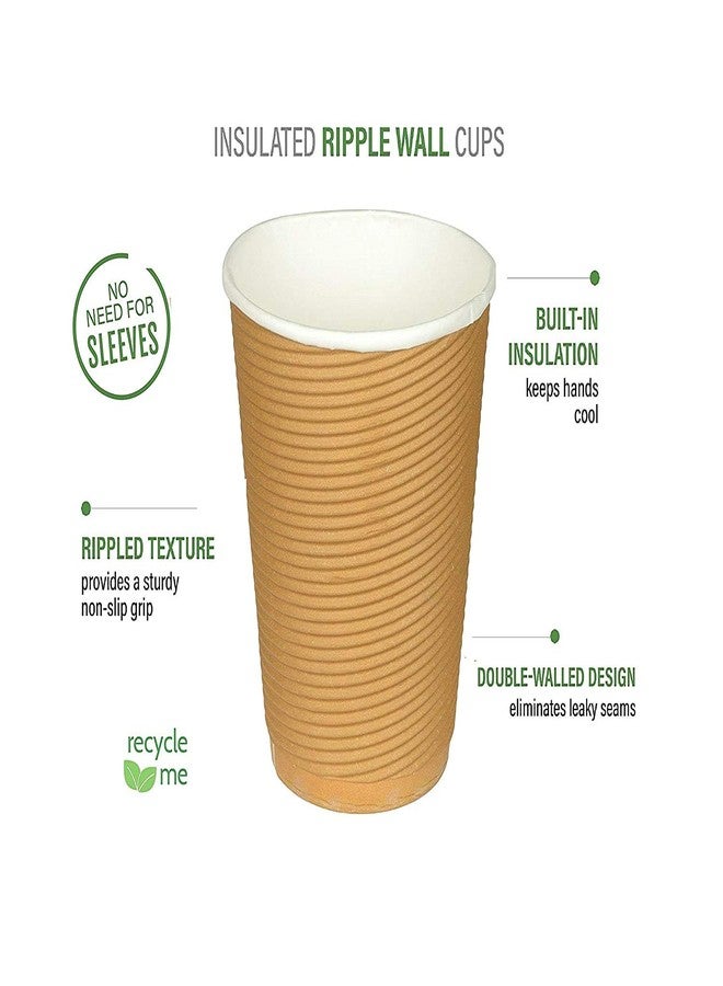 Yashvin Disposable Cups for Tea/Coffee 240 ml (Brown, 8cm) Pack of 25 Piece for Wedding Events Party and Daily USE - Image 2