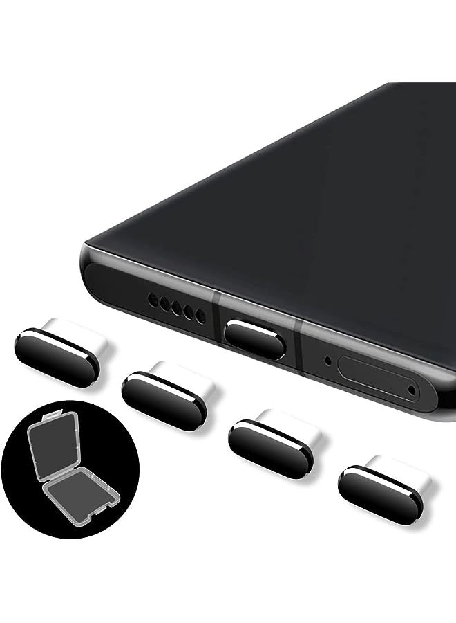 Zaboon Usb C Dust Plug 2 Pcs Usb C Dust Cover Compatible With Samsung Galaxy S22 S21 S20 S10 Note 20 Usb C Cover Cap For Pixel Any Smartphone Or Macbook Laptop With Type C Port Black  - Image 1