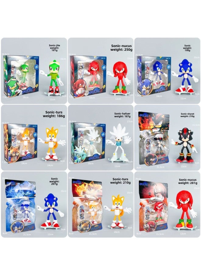 Hot Sale Sonic Sonic Super Mouse Flying Mouse Hand-held Animation Doll Tide Play Window Box Card Batch-Color:Sonic-heyel