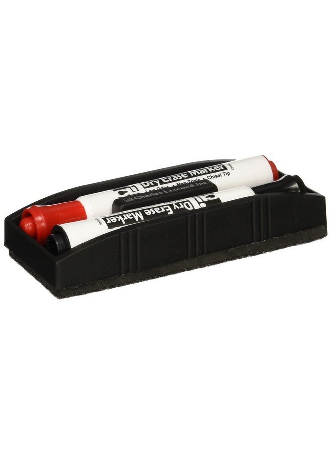 Charles Leonard - Magnetic Whiteboard Eraser With 2 Dry Erase Markers, 1 Pack (74532) - Image 1