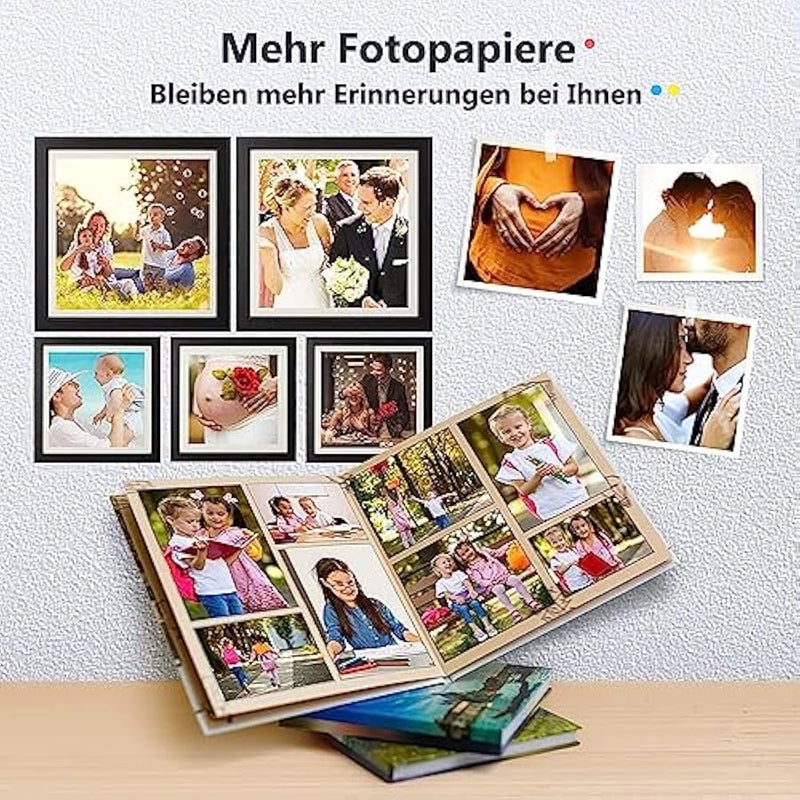 ليين ورق صور مقاس 4 × 6 انش، عبوة من 80 ورقة ورق صور وشريطين، ورق صور 10 × 15 سم لطباعة صبغ التسامي ليين Amber M100/M200، حماية من الماء/الاكسدة، للالبوم/الاطار - Image 5