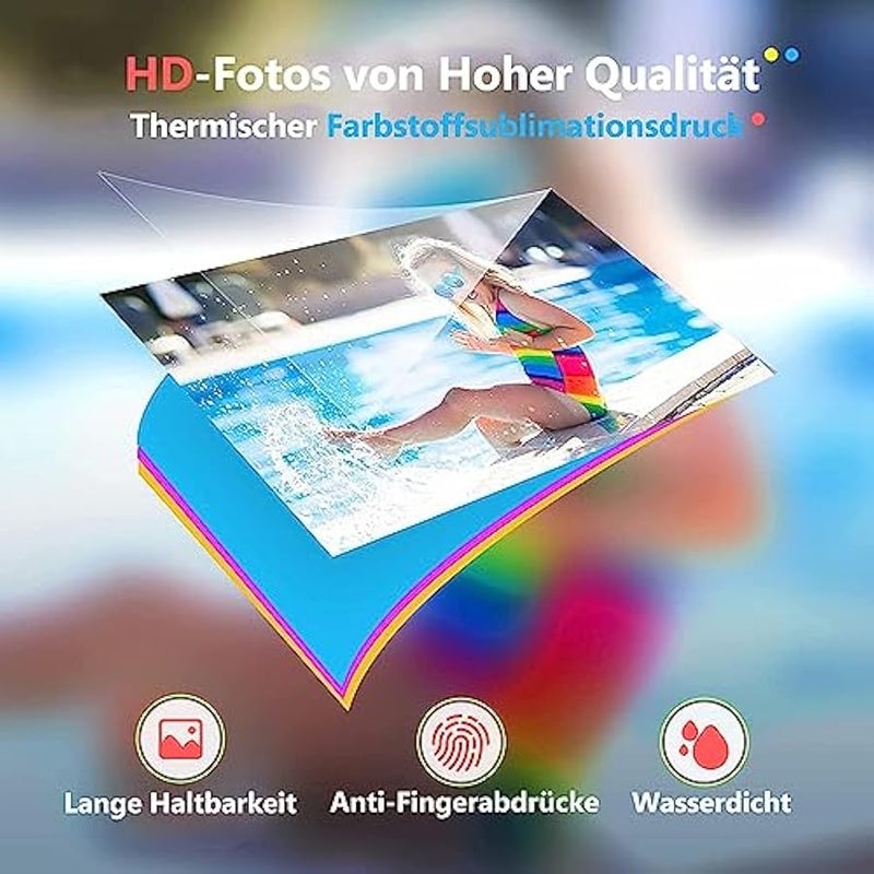 ليين ورق صور مقاس 4 × 6 انش، عبوة من 80 ورقة ورق صور وشريطين، ورق صور 10 × 15 سم لطباعة صبغ التسامي ليين Amber M100/M200، حماية من الماء/الاكسدة، للالبوم/الاطار - Image 2