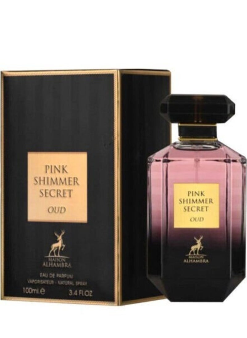 MAISON ALHAMBRA PINK SHIMMER SECRET OUD EDP 100ml  - Image 2