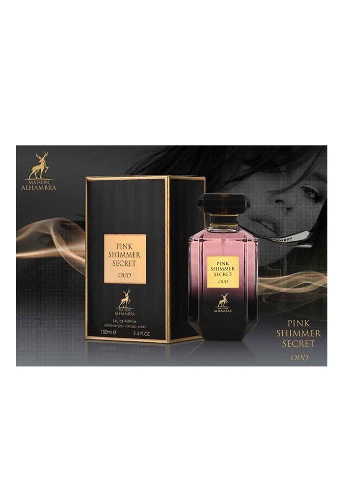 MAISON ALHAMBRA PINK SHIMMER SECRET OUD EDP 100ml  - Image 3