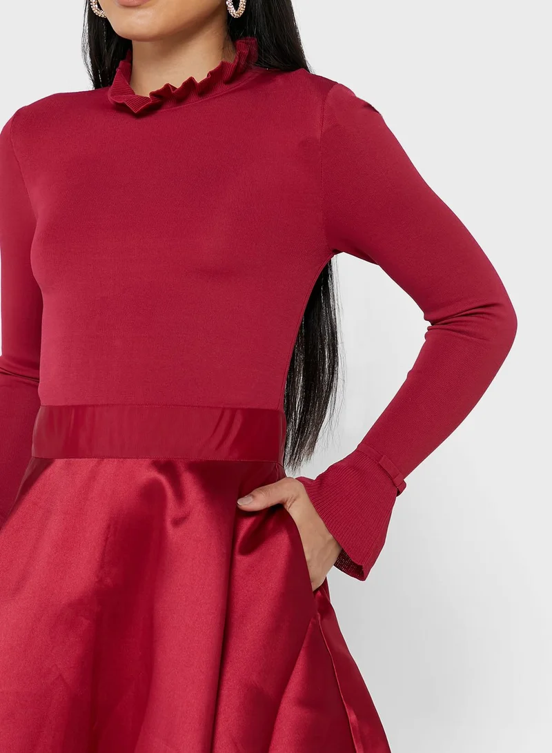 Ted Baker Knitted Frill Detail Dress