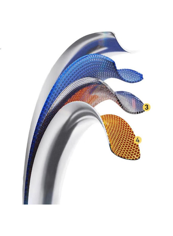 PELLIOT Carbon Fiber Folding Walking Stick For Elderly, Outdoor Trekking Pole, Telescopic Cane 16303650 China Red - Image 3