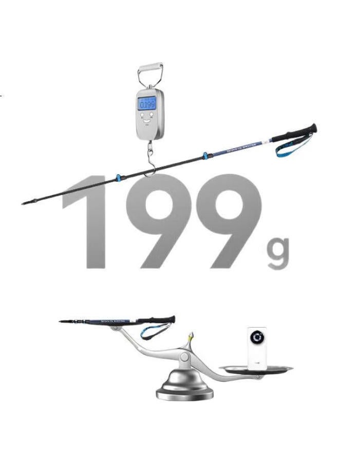 PELLIOT Carbon Fiber Folding Walking Stick For Elderly, Outdoor Trekking Pole, Telescopic Cane 16303650 China Red - Image 1