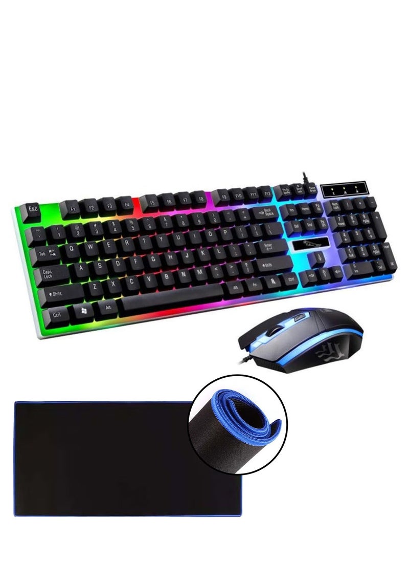 Gaming Keyboard Set with LED Backlight, Mouse, and Mouse Pad – Model G21WT, Black - pzsku/Z8E6BA336B879B8152209Z/45/1741475782/5fb70beb-f942-40e1-b369-a06d23c50903